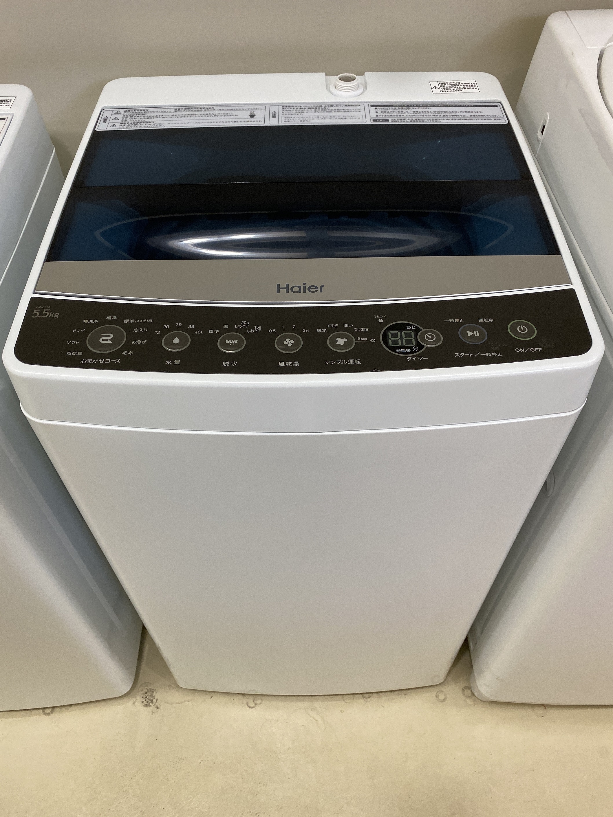 2021新商品 11719 一人暮らし洗濯機 Haier JW-C55A 2018年製5.5kg