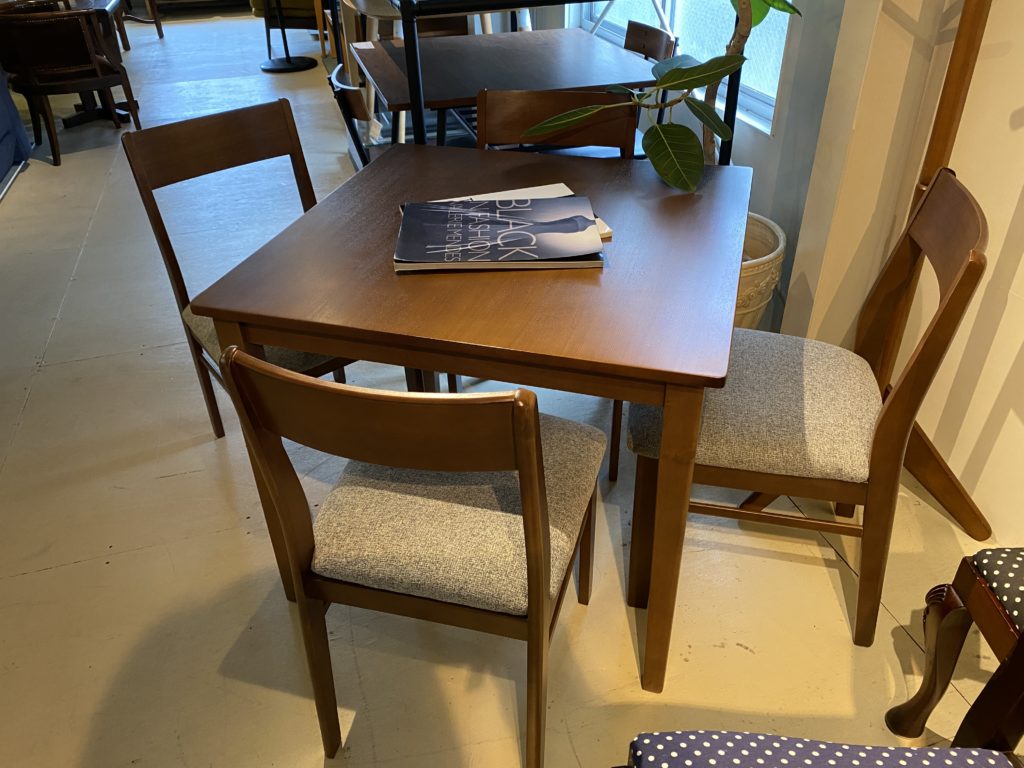 不二貿易／ダイニングテーブルセット／テーブル／チェア／茶／5点セット 宇都宮のリサイクルショップ オトワリバース