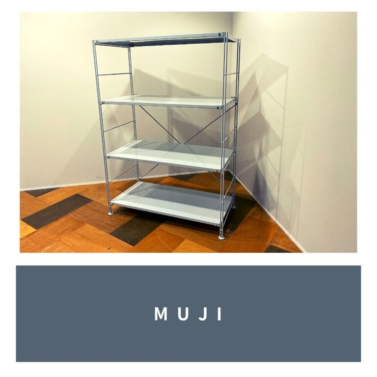 MUJI／無印良品／スチールユニットシェルフ／グレー | 宇都宮の