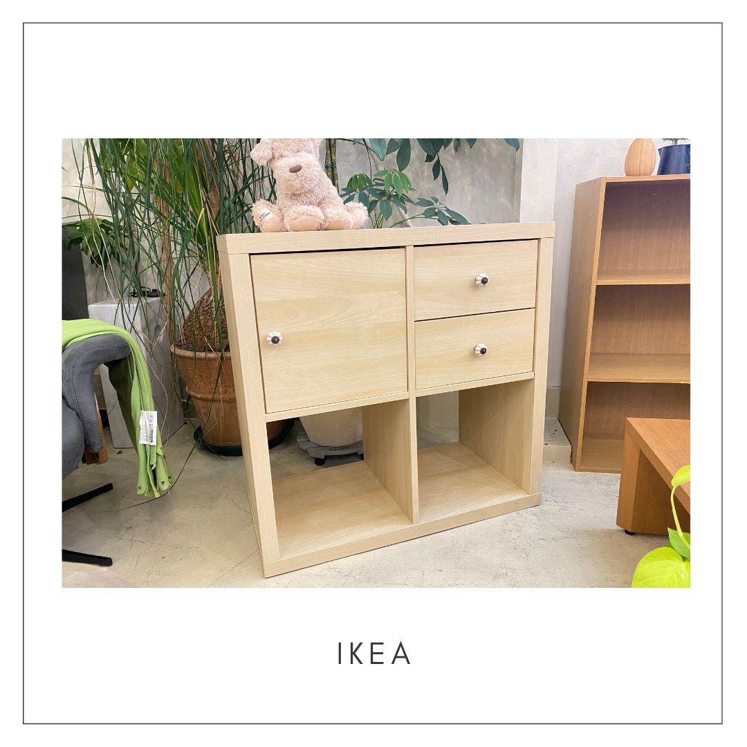 IKEA／シェルフ／ナチュラル／扉、引き出し付き | 宇都宮のリサイクルショップ オトワリバース IKEA／シェルフ／ナチュラル／扉、引き出し付き